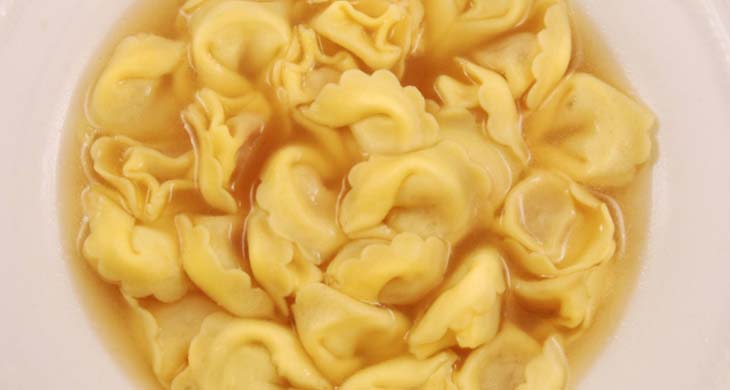 Lemon-Scented Broth with Tortellini