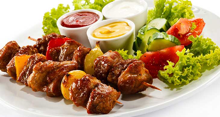 Barbecued Beef Skewers