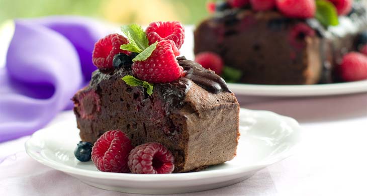 Chocolate Torte with Blueberries