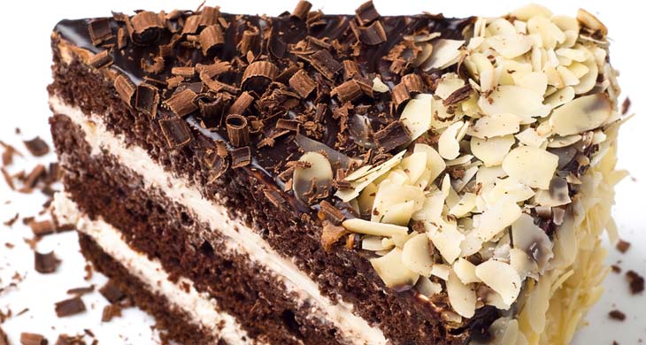 Chocolate Cake with Almonds and Rum