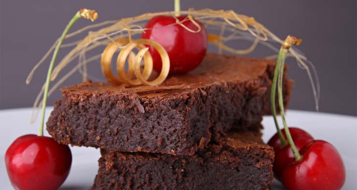 Brownies with Choc-cherry Frosting