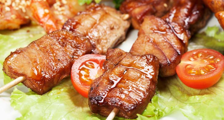 Kidney Kebabs with Barbecue Sauce