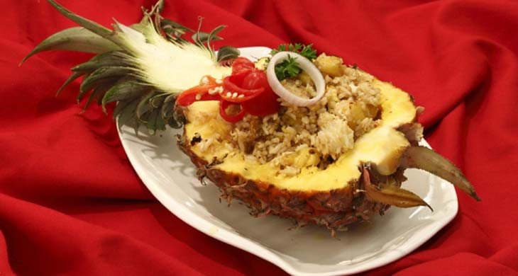 Fried Rice in a Pineapple