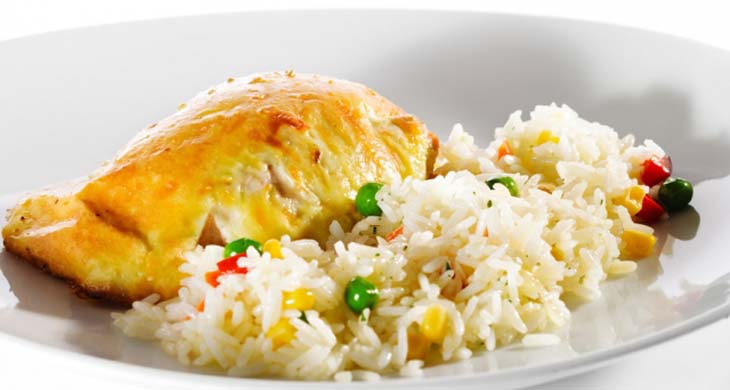 Fried Rice with Salmon Omelette