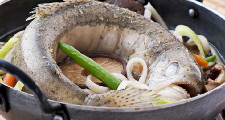 Steamed Fish with Preserved Plums