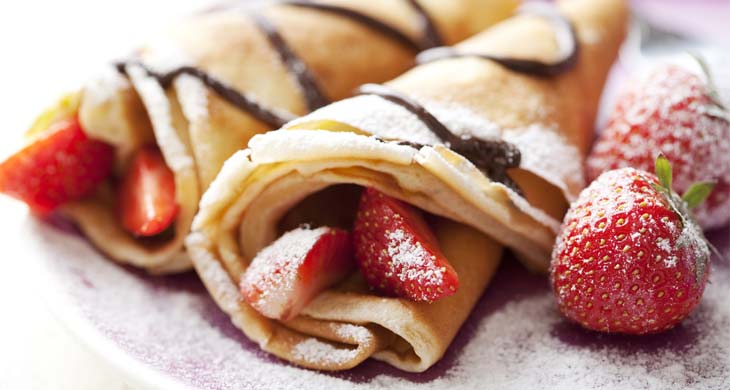 Cherry-Filled Crepes
