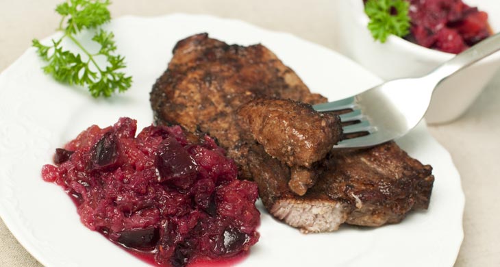 Steak in Plum Sauce