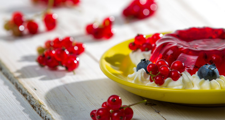 Iced Berry Cream with Fruit Jelly