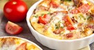 Baked Egg with Ham & Tomato
