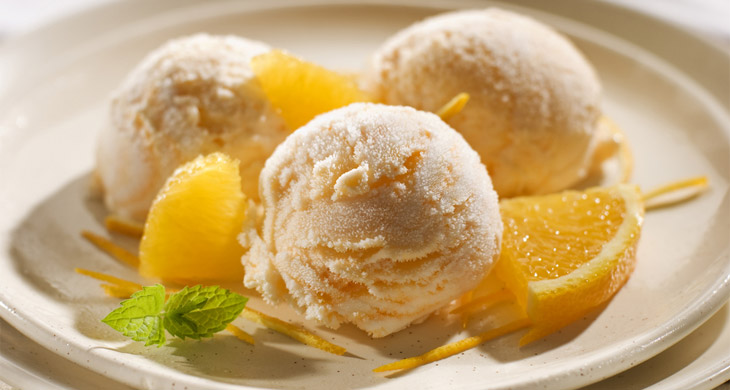 Eggless Orange Ice Cream