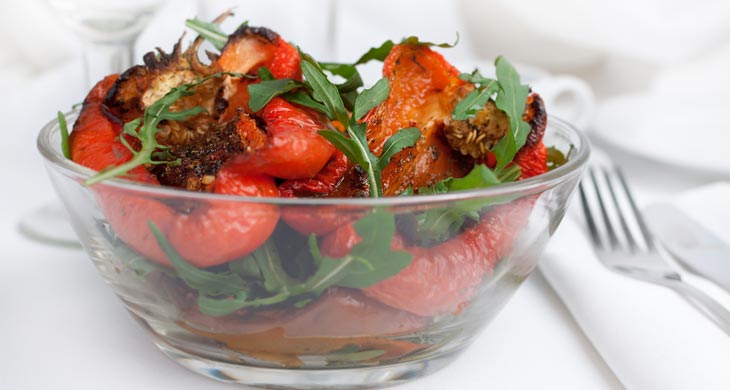 Roasted Peppers with Herbs