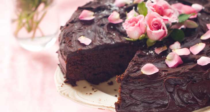 Chocolate Rose Mousse Cake