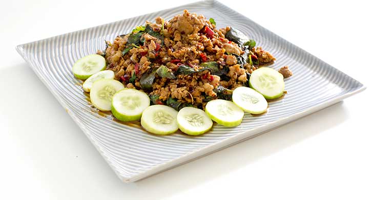 Minced Chicken with Basil