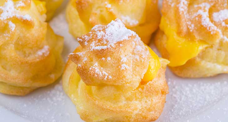 Orange Cream Choux Pyramid with Spun Sugar