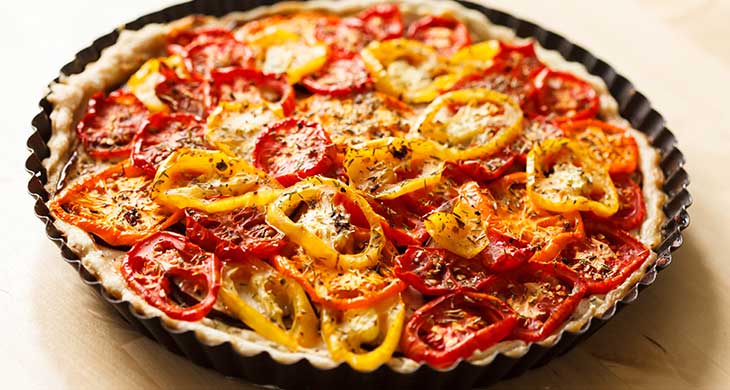 Cheese and Tomato Quiche