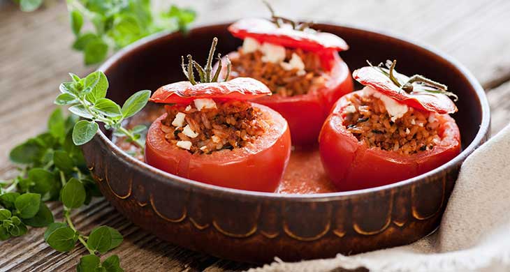 Stuffed Tomatoes in Foil