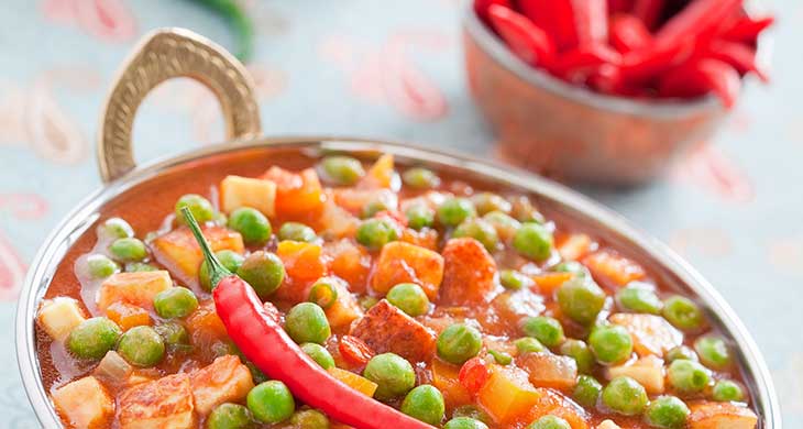 Balti Chicken with Paneer and Peas